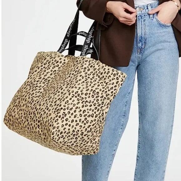 BAGGU Leopard Tote With Double Straps - One Size - Picture 2 of 2
